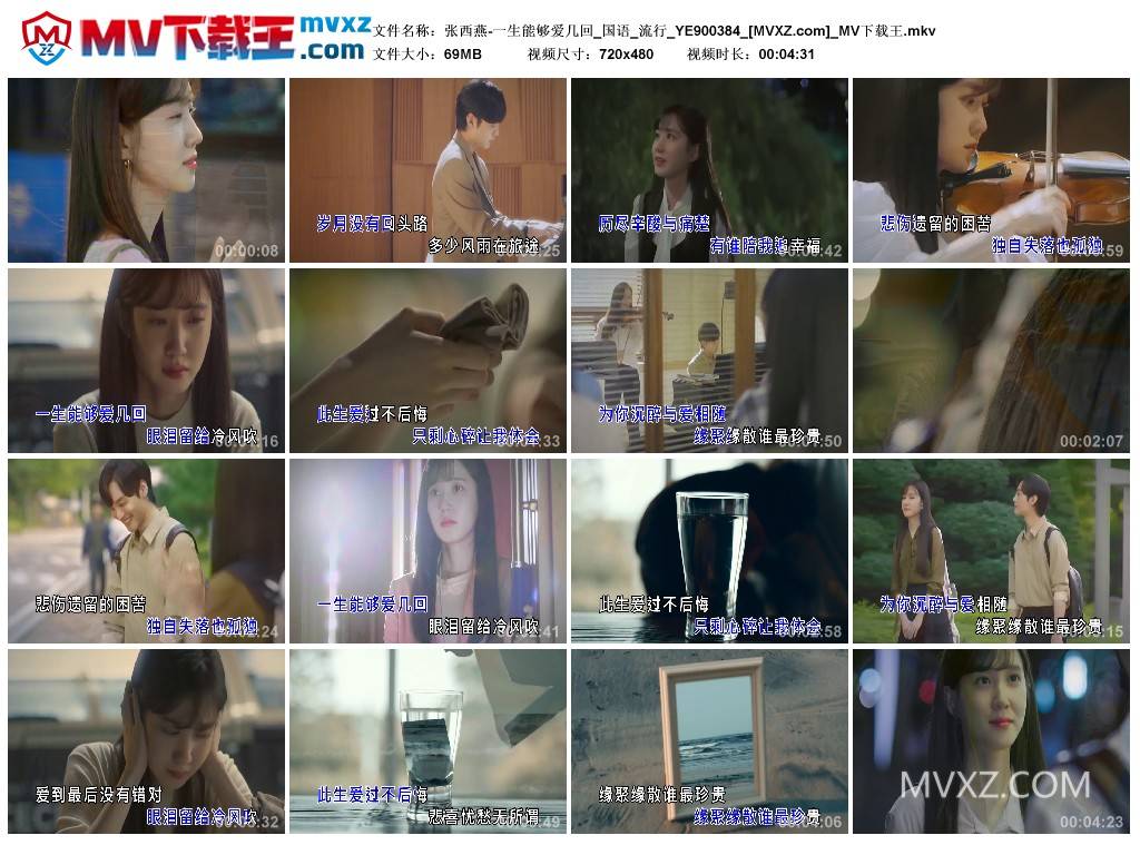 张西燕-一生能够爱几回_国语_流行_YE900384